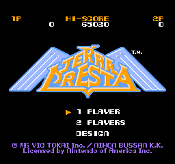 Terra Cresta Title Screen